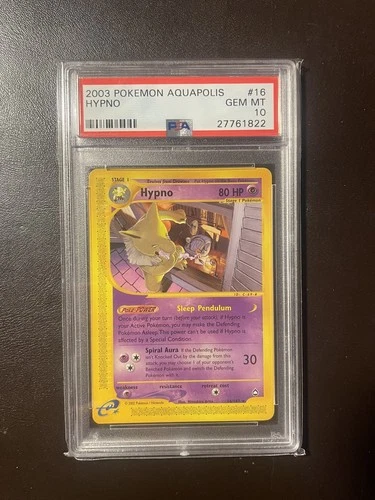 PSA 10 Hypno Non Holo - 16/147 - Aquapolis - Pokemon - Read Description
