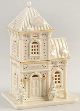 Lenox Mistletoe Park Village Mistletoe Park Library - With Box 53 11780555