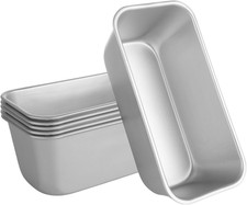 6 Pack Aluminum Loaf Pans 8X4 Inch Banana Bread Pan for Homemade Bread Baking Pa