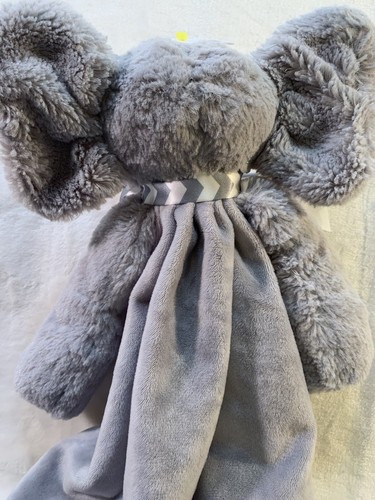 Bearington Baby Elephant Lil’ Spout Lovey Gray Fleece Satin Edge Plush Baby EUC - Picture 9 of 11