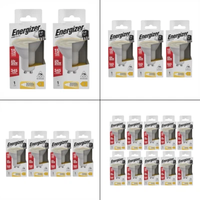 GU10 LED Bulbs Warm White by Energizer 50W Halogen Replacement 3.6W 345 Lumens