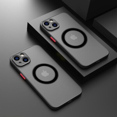 Case Charge For Iphone Luxury Magnetic Magsafe Phone Wireless Matte Cover