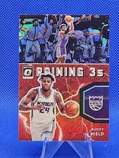 2021-22 Panini Donruss Optic Buddy Hield Raining 3s Red Prizm /99 Kings