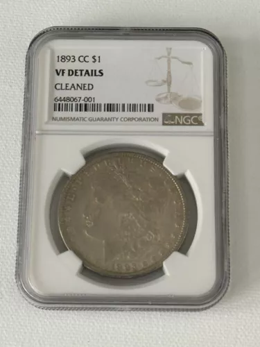 1893 CC CARSON CITY MORGAN SILVER DOLLAR NGC VF DETAILS  KEY DATE
