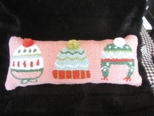 NWT Peking Handicraft Children Hats Winter Hook Lumber Pillow 21" Long x 9" Tall