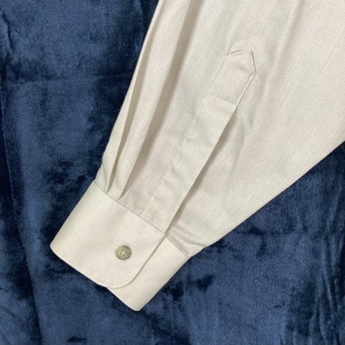 Yves Saint Laurent Men's Beige Long Sleeve Shirt, Size 17 32-33 XL - Picture 8 of 9