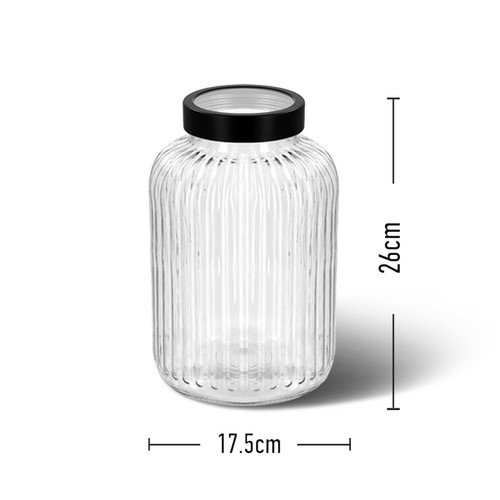 5L Large Glass Jar Screw Top Lid Cookie Canister Container Airtight Storage Cafe - Picture 2 of 4