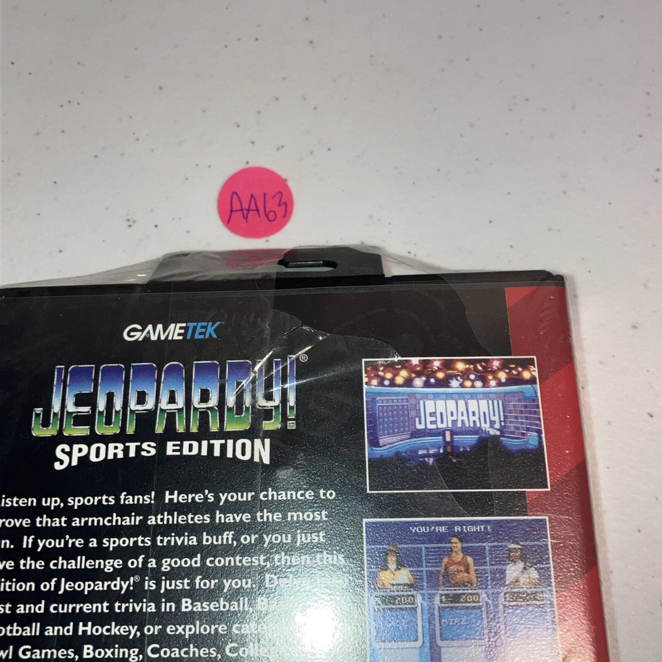 Jeopardy! Sports Edition (Sega Genesis Jeopardy) Brand New, Broken Seal AA63 - Image 3 of 3