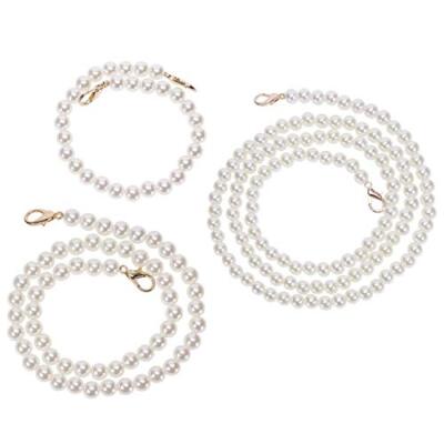 PENTA ANGEL Purse Chain Strap Replacement 3Pcs Imitation Pearl Beads Short 