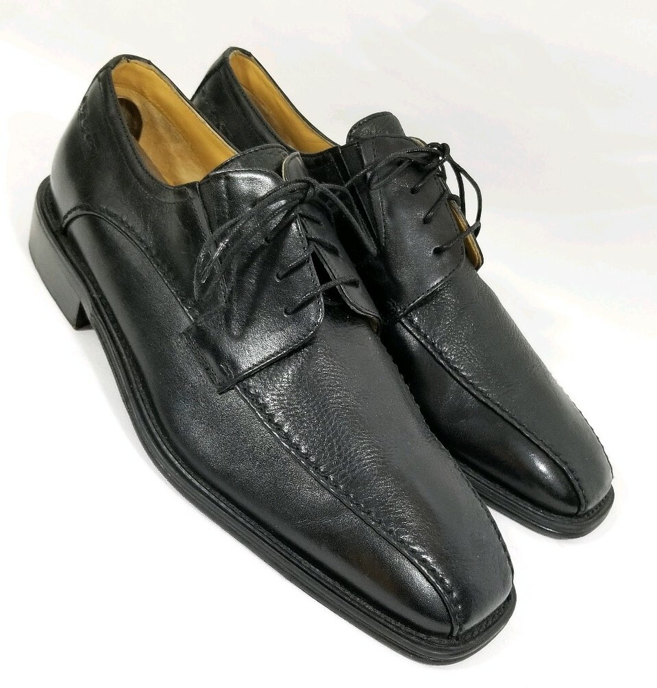 Mens 10 Black Leather Oxfords Dress Shoes Brass Boot Walking  display picture 3