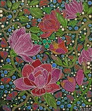 Magnolia Flowers Original Painting Floral Canvas Art Pink Magnolia Botanical Art