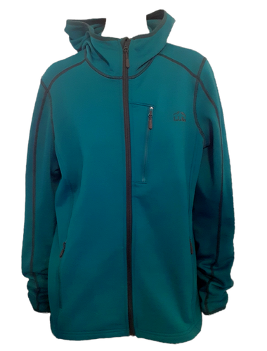 LL Bean Men Turquoise Zip Front Soft 