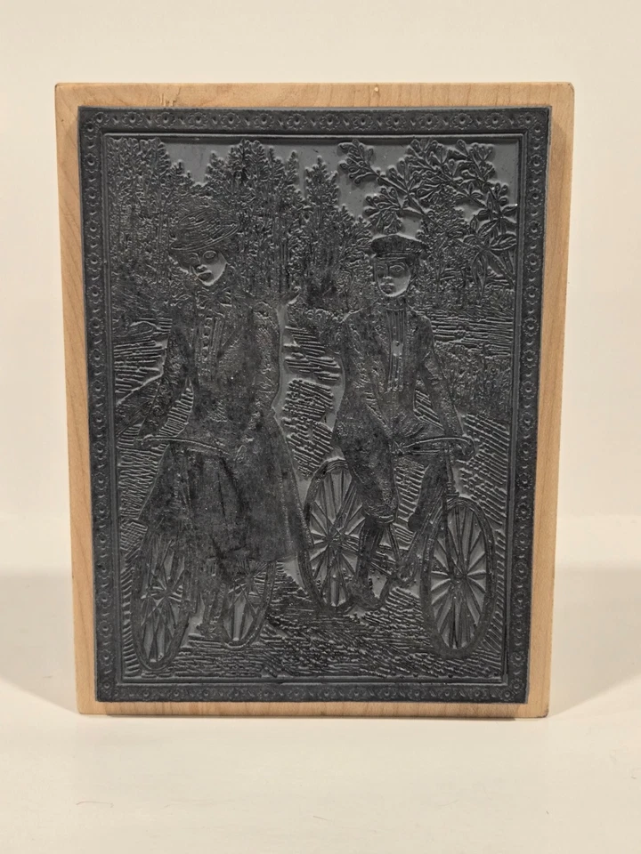 Sello de goma magenta de 1990, 17046-T, bicicletas de montar vintage para hombre y dama Foto 2 de 3