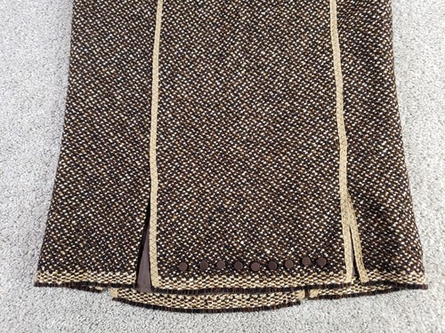Vintage Prada Womens Skirt 46 Brown Wool Straight Lined Vintage - Picture 3 of 15