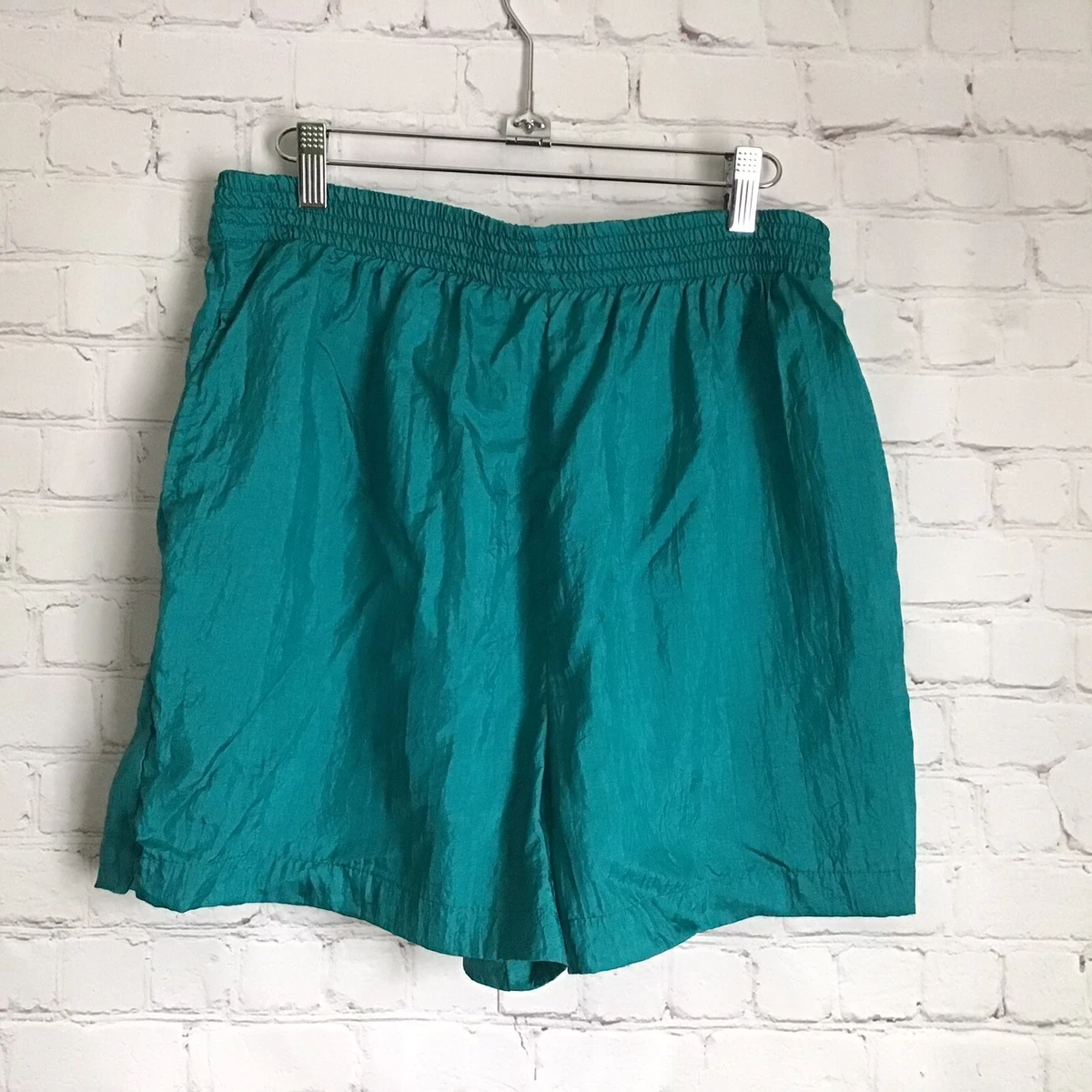 Short Sport Vintage Années 80/90 - Coton Vert - Taille S - Sans Marque