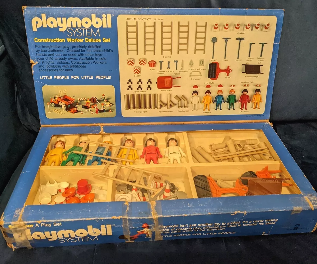 Børnepalads Flipper svinge Vtg Playmobil 1976 Construction Worker Deluxe Set Schaper Play System Boxed 015 | eBay Børnepalads Flipper svinge Vtg Playmobil 1976 Construction Worker Deluxe Set Schaper Play System Boxed 015 | eBay