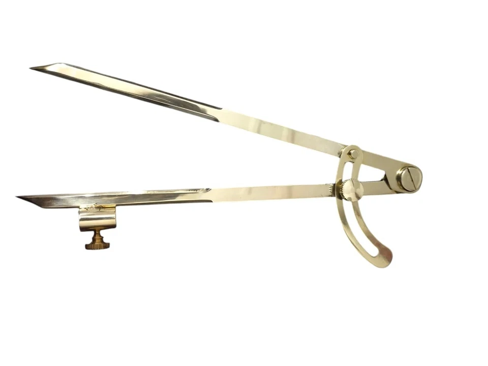 Handgefertigte Vermessung Liquidraw Verriegelung Flügel Teiler mit Kompass - 8" Messing - Bild 3 von 4