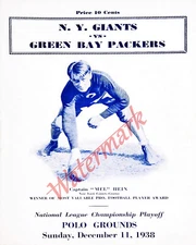 NFL 1938 Championship Game Program REPRINT Giants vs Packers 8 X 10 Photo 