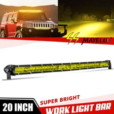 7'' 10" 20" inch Amber LED Work Light Bar Spot Flood Combo SUV ATV Offroad Truck
