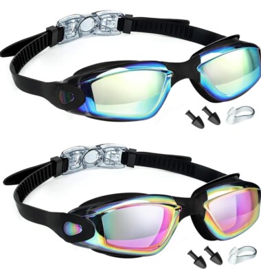 Mirror Clear Swimming Goggles Anti-UV-Fog Swim Glasses For Adult Women Men Kids