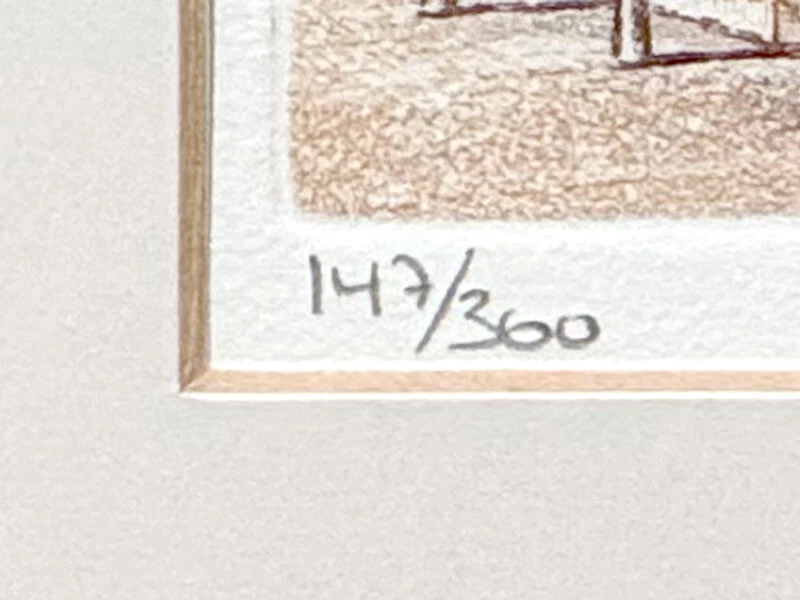 Limited Edition Etching - Laotian Buddhist Temple in Luang Prabang by Sabatacha  - Image 3 of 4