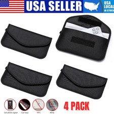 4 Pack Faraday Bag Cell Phone Wallet Blocker Radiation Signal Shielding Case NEW