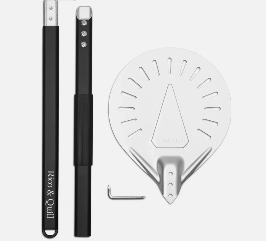 Rico & Quill 9" Perforated Pizza Peel w/ Detachable Handle Pizza Oven + Scraper!
Opens in a new wind