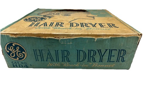 Vintage GE Hair Dryer with Bonnet In Original Box - HD4 - Picture 2 of 7