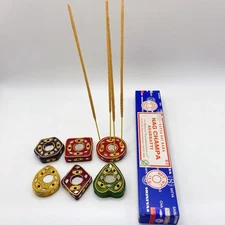 1PCS Mini Incense Holder + 1 PACK 15g  SATYA SAI BABA NAG CHAMPA