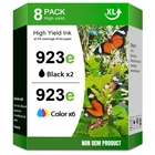 Black Color Ink Cartridges Lot for HP 923e for OfficeJet 8120 8130 With Chip