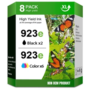 Cartouches d'encre de couleur noire Lot pour HP 923e pour OfficeJet 8120 8130 Avec la puce