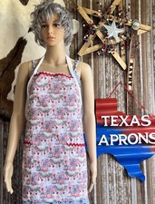 White Cotton Fabric Adult BBQ Apron Red/Pink/Purple Hearts Floral LOVE Patterns