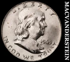 1963-D Silver Franklin Half Dollar - Choice Gem Brilliant Unc++++  #J8372