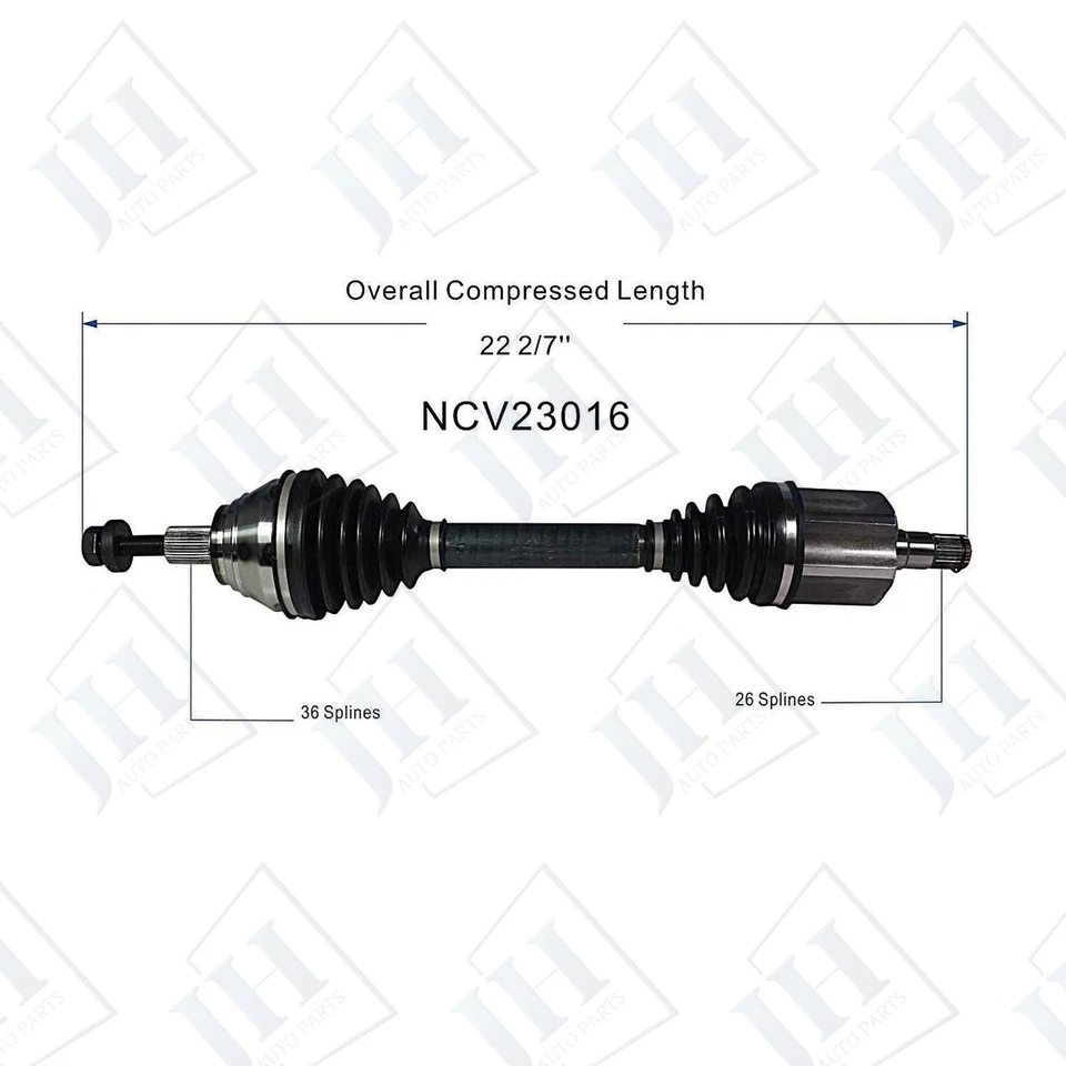 Eje CV conductor delantero izquierdo original para Volkswagen Tiguan 2009-2017 tracción delantera AWD automático Foto 2 de 4