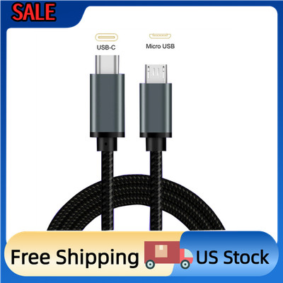 USB-C Type C to Micro USB 2.0 Sync OTG Fast Charge Data Transfer Cable Cord US