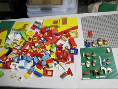 ALTES VINTAGE LEGOLAND LEGO FABULAND STALL PLATTE ZIEGEL 2 KILO KG KONVOLUT LOSE