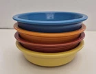 4 Fiesta Orange 7" 19 oz Soup Cereal Bowl Homer Laughlin Yellow Lot