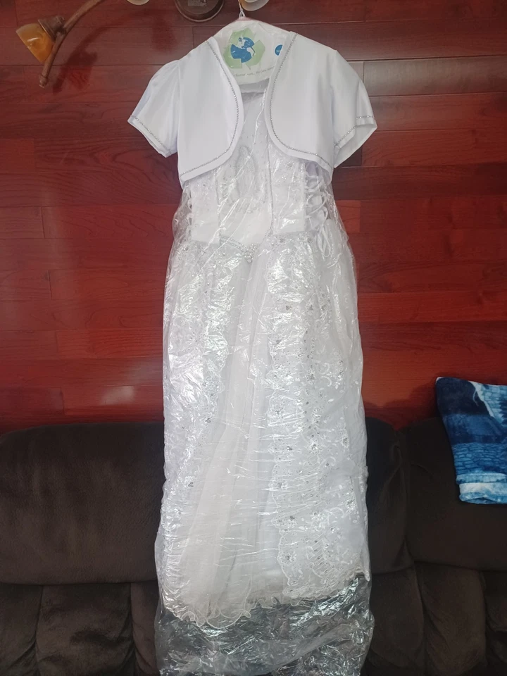 Vestido de Dama de honor Novia Romántico para Niñas 1ª Comunión talla 14 Foto 2 de 4