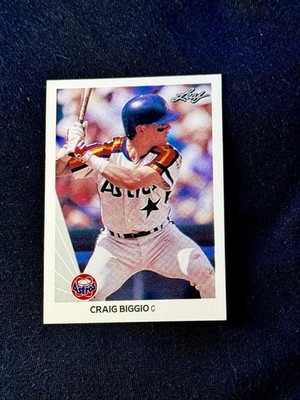 RAZOR SHARP 1990 Leaf Craig Biggio #37 Houston Astro s ICON MLB HOF