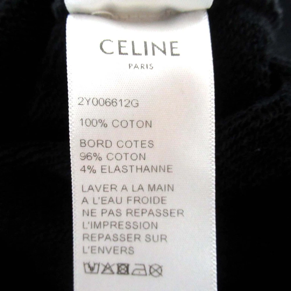 CELINE Classic Labyrinth Pullover Felpa con Cappuccio Taglia S Nero Donna