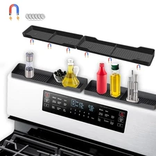 30 Inch Magnetic Silicone Stove Top Shelf,Heat Resistant Over The Stove Spice...