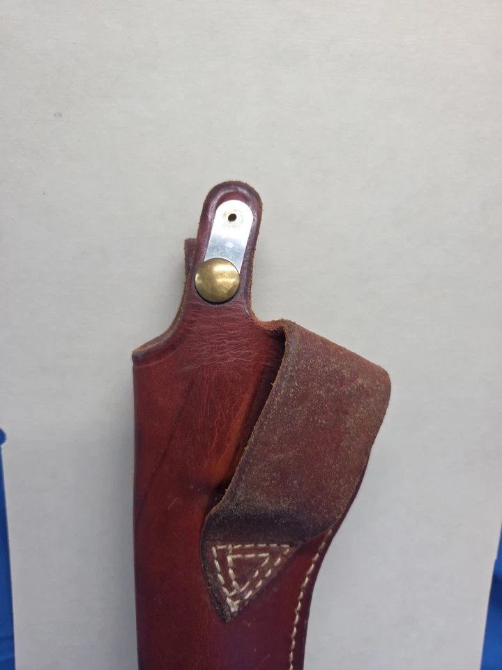 Funda de cuero Triple K 196 - 15 7 1/2 cuero marrón usada EE. UU. TW Foto 3 de 4