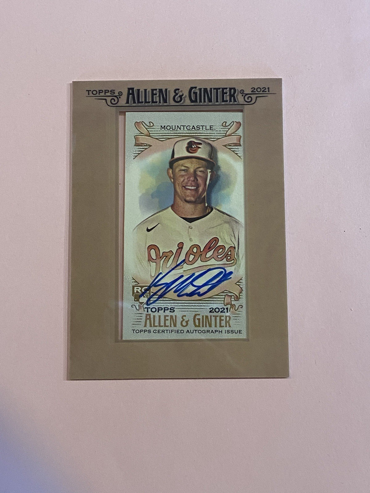 Ryan Mountcastle 2021 Topps Allen & Ginter Mini Framed Rookie RC Auto Autograph