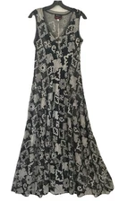 Johnny Was Mazzy Bias  Maxi Dress Chloe Embroidered  Small NWT