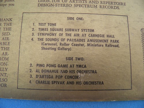 A Stereophonic Spectacular : Holiday in New York - 1959 LP Gold Embossed Sleeve - Picture 3 of 3