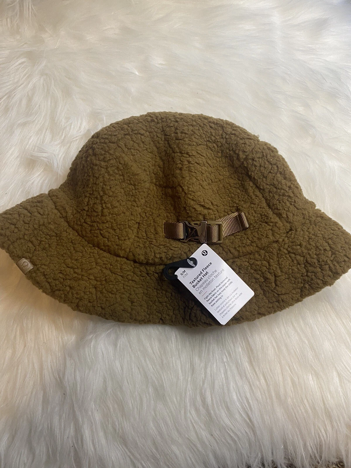 Lululemon Textured Fleece Bucket Hat Brown ALSC Size S/M New