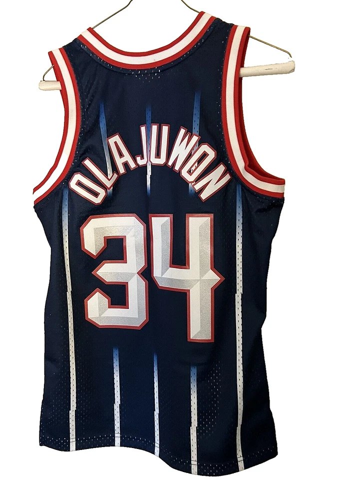 NEW!  Vtg 90s  OLAJUWON HOUSTON ROCKETS AUTHENTIC NBA Jersey #34 Sz  SMALL USA - Image 3 of 4