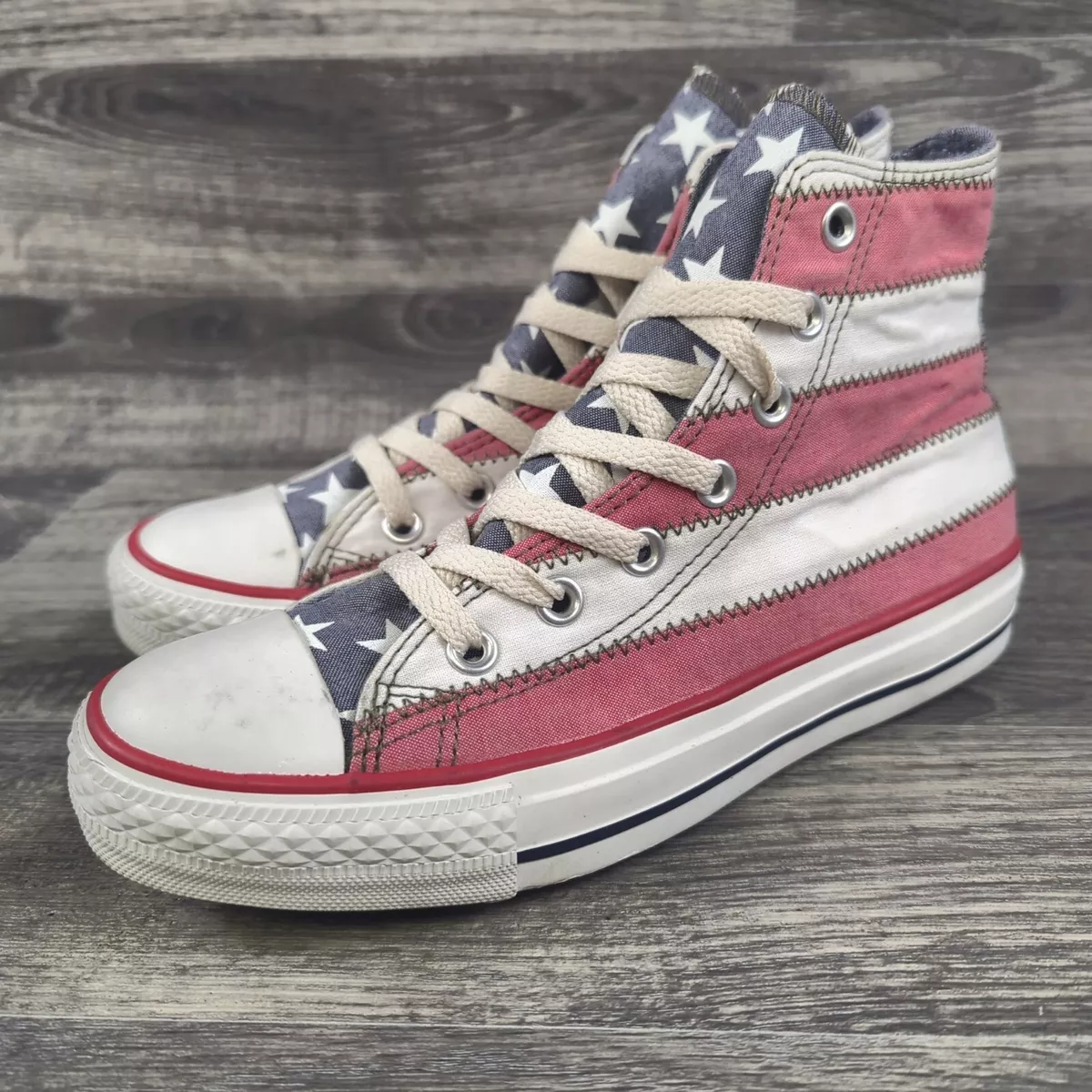Rare Converse Stars Stripes Chuck Taylor All Star Size UK 5 Red