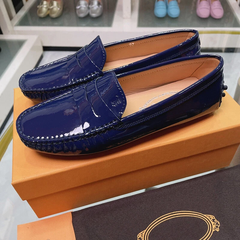 TOD’S Scarpe mocassini Tod's donna fondo piatto tondo cuoio capelluto con un piede su