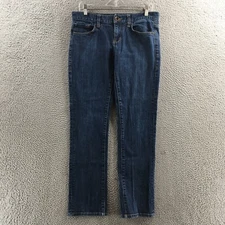Cabi Straight Leg Jeans Womens 8 (actual 33x30.5) Blue Denim Cotton Blend Casual